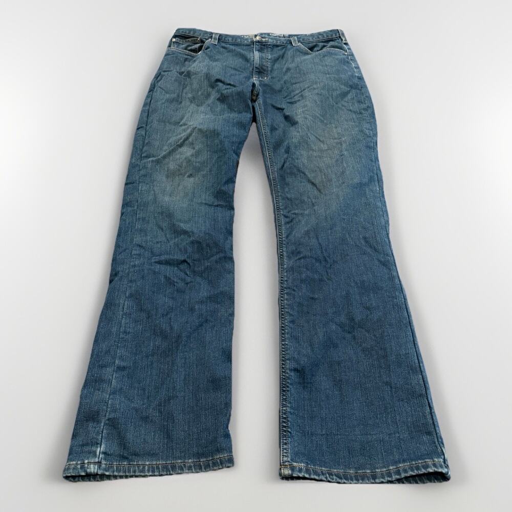 Carhartt Mens Blue Denim Workwear Relaxed Fit Knit Lined Jeans 40x34 103895 498